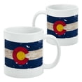 thumbnail image 2 of Rustic Distressed Colorado State Flag White Mug, 2 of 4