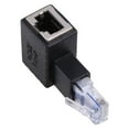 thumbnail image 3 of 90 Degree Right Left Up Down Angle RJ45 Male to Female Cat 5 / 6 Ethernet LAN Extension Adapter, 3 of 3