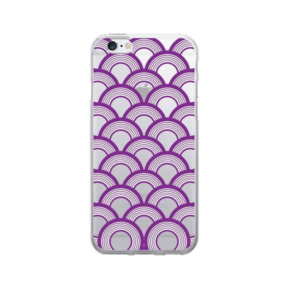 OTM Prints Clear Phone Case, Waves Purple - iPhone 6/6s/7/7s