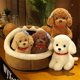 thumbnail image 2 of 22/28cm Creative Realistic Teddy Dog Lucky Simulation Dog Poodle Plush Toys Handmade Realistic Figure Toy Plush Stuffed Animalsno flower light22cm Deng Xun unisex, 2 of 2