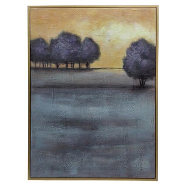Bethel International Art Painting Blue & Bronze Canvas