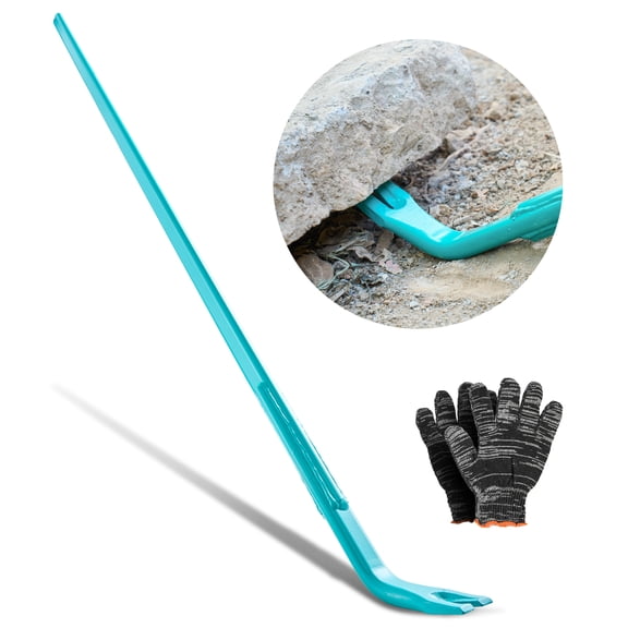 VEVOR Prylever Bar, 2000 lbs Weight Capacity, 52.5 In Heavy Duty Carbon Steel Handle Pry Lever Bar, 56 Inch Long Crowbar for Concrete, Demolition, Crowbaring, Ideal for Construction & Industrial Use