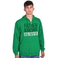 thumbnail image 3 of Funny Father Knows Stressed Pun Zip Hoodie Sweatshirt Men Brisco Brands 2X, 3 of 6