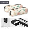 thumbnail image 6 of XMXT Leather Pencil Case, Pink Peaches Print Large Capacity Pencil Pouch for Student Teens Women, 6 of 9