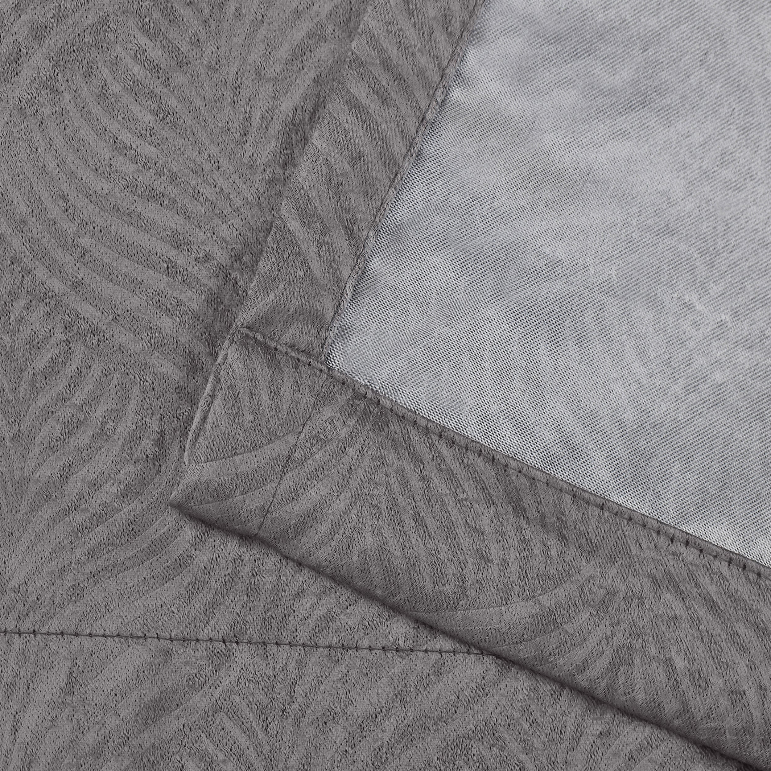 Superior Wave Blackout Grommet Curtains Panel Set, Silver, 42" x 108"