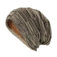 thumbnail image 5 of Guiexla Women Men Winter Warm Beanie Hat Adult Unisex Outdoor Thickened Fleece Lining Color Matching Knitted Beanies, 5 of 8