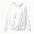thumbnail image 5 of VEKDONE Hoodies for Women Long Sleeve Drawstring Waffle Knit Tops 2026 Casual Loose Fit Hooded Pullover Sweatshirt with Pocket White S, 5 of 6