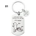 thumbnail image 3 of Humorous Stainless Steel Keychain Pendant For Valentine's Day With Personalized Engraved Text, 3 of 5