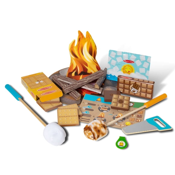 Set de juego Melissa & Doug Let's Explore Campfire S'Mores 23 piezas