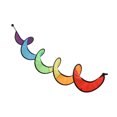 thumbnail image 3 of Spinner de viento plegable colorido espiral Arco Iris escultura de viento Spinner colgante rizado Spinner decoración de jardín de patio, 3 of 10
