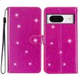 thumbnail image 6 of For Google Pixel 8 Wallet Case Bling Shiny Premium PU Leather with RFID Blocking Card Slots Holder Magnetic Flip Kickstand Shockproof Wrist Strap Cover For Google Pixel 8, Rose, 6 of 7