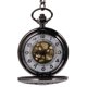thumbnail image 1 of Reloj de bolsillo de regalo Reloj de bolsillo vintage Reloj de bolsillo hueco con cadena (Negro), 1 of 7