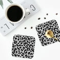 thumbnail image 5 of Balery 4 Pcs Similar To Leopard Printleather Coasters Set, Drink Table Cup Coasters For Living Room Kitchen Coffee Decor, 5 of 9