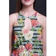thumbnail image 3 of Bimba Floral Women Sleeveless Crew Neck Halter Gown With Side Slits Maxi Dress-Medium, 3 of 6
