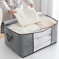 thumbnail image 4 of Tkrady Jumbo Zippered Storage Bag for Closet King Comforter, pillow, quilt, bedding, Clothes, Blanket Organizers with Large Clear Window & Carry Handles Space Saver-1pcs, 4 of 8