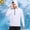 White, variant on Nmnitkp UPF 50 Long Sleeve Men Cool & Breathable Sunscreen Lightweight Breathable Long Sleeve With Mask Zipper Hooded Blouse