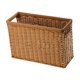 thumbnail image 5 of Cesta tejida rectangular para revistas, contenedor de almacenamiento de artículos diversos, cesta organizadora tejida, cesta de acabado para estantes Rojo marrón, 5 of 8