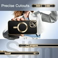 thumbnail image 6 of JETech Magnetic Case for iPhone 15 6.1-Inch, Compatible with MagSafe, Camera Lens Full Protection, Shockproof Soft TPU Electroplated Phone Cover (Black), 6 of 6