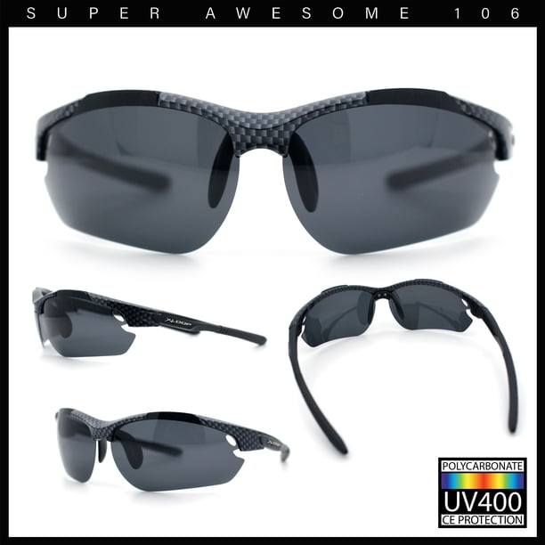 Polarized Xloop Mens Wrap Around Sport Rimless Oval Plastic  display picture 2