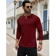 thumbnail image 2 of COOFANDY Men's Henley Shirts Long Sleeve Basic Pullover T-Shirt Lightweight Fashion Casual Solid Tees, 2 of 6
