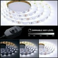 thumbnail image 2 of Kit de tira de luces LED de color blanco frío, 12 V, 1200 lm, 300 LED, regulable, 6000 K, autoadhesivo, ideal para iluminación de muebles, escaleras, dormitorios y cocinas, 2 of 5
