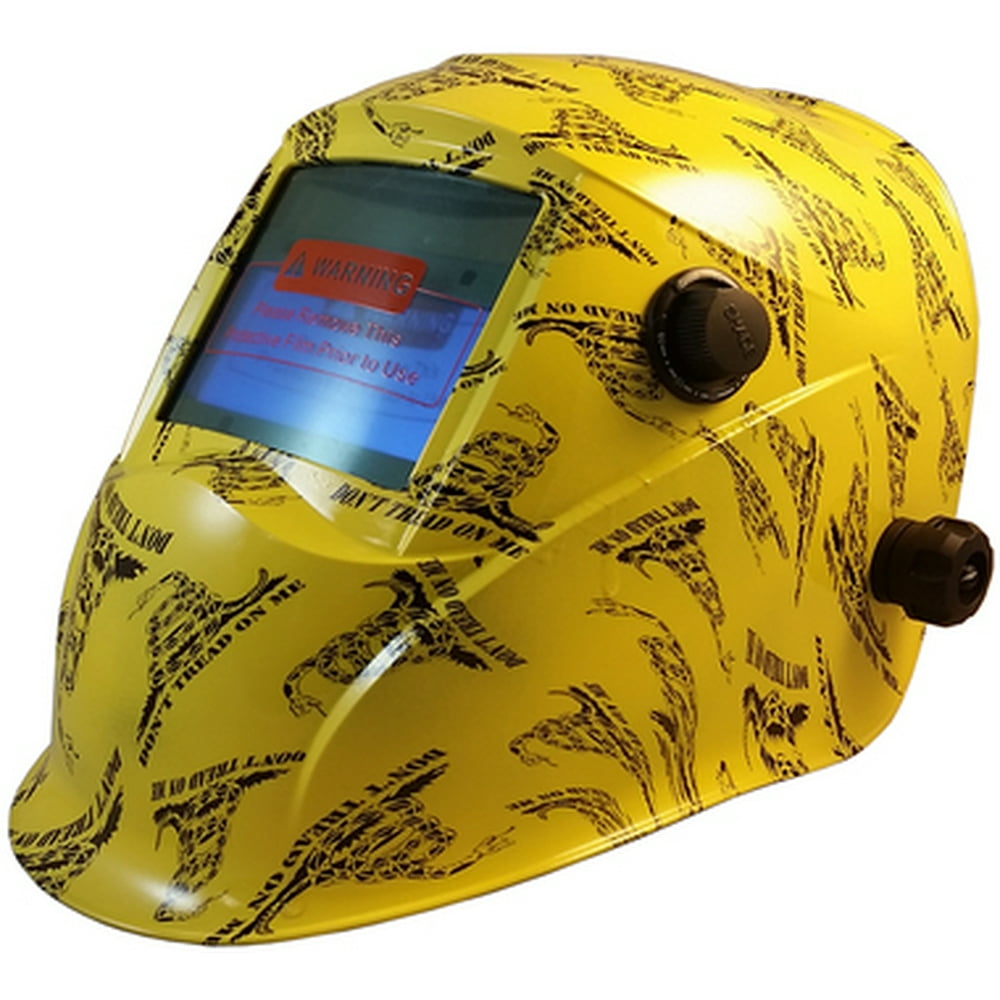 Auto Darkening Welding Hoods Don't Tread On Me Yellow Hydro Graphic
