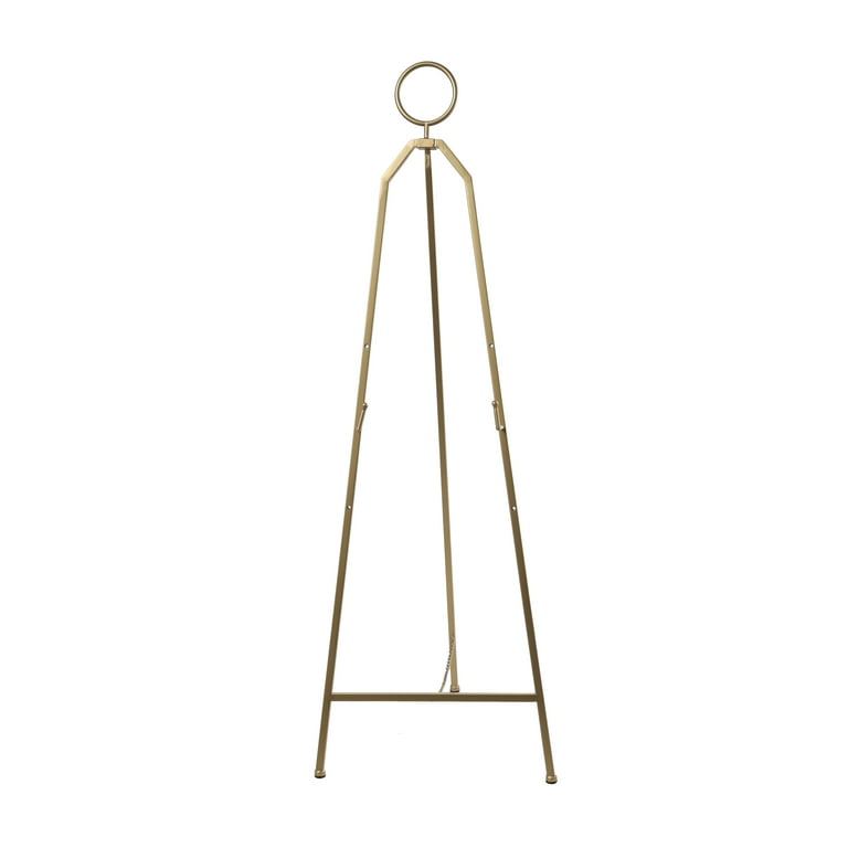 Tall Antiqued Gold Freestanding Metal Easel for Wedding Picture Display 165  cm