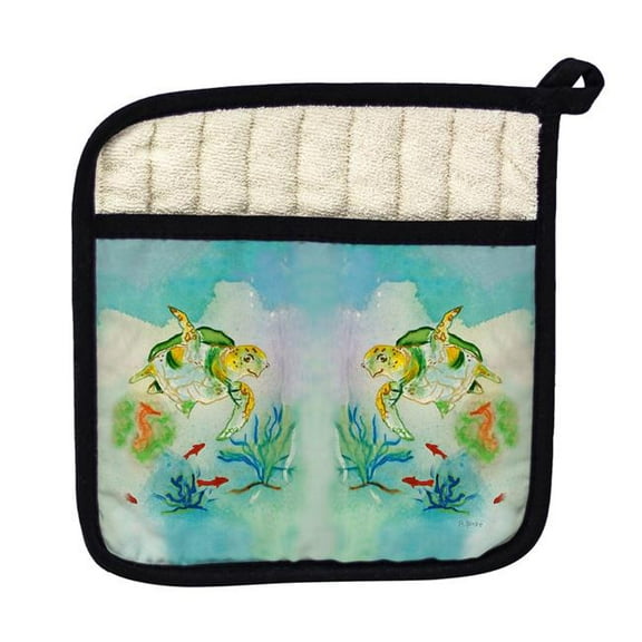 Betsy Drake PT098 Betsys Sea Turtle Pot Holder