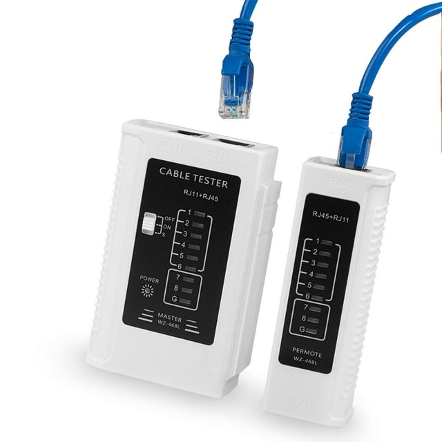 Probador de Cable RJ45, probador de Cable de red, herramienta de prueba de Cable Ethernet para teléfono LAN, RJ45, RJ11, RJ12, Cat5, Cat5e, Cat6, Cat6a, Cat7, UTP/Cable de protección