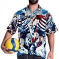 thumbnail image 4 of Football Men's Short Sleeve Shirts, Casual, Printed, Button Down Short, Summer Beach Shirts, Unisex, 4 of 6
