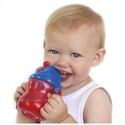 Nuby Two-Handle Flip N' Sip Straw Cup, 8 Ounce, Colors May Vary