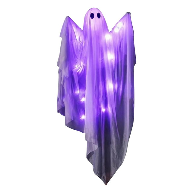 Jpxdew Halloween Glow Ghost Prop,Hanging Decor for Scenes Parties,Luminous Effect,1PC