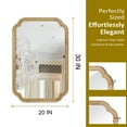 thumbnail image 5 of Wall Mirror Natural Wood Color 20" x 30" Solid Wood Frame Rounded Corner Decorative Mirror, For Bedroom, Bathroom, Living Room, Entryway,Decorative Wall Mirror, 5 of 10