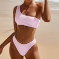 thumbnail image 2 of EGNMCR Womens Swimsuits Bikini Sets Summer Sexy Solid Color Brazilian Swimwear Bathing Suit Beachwear Two Piece Set Summer Sale, 2 of 6