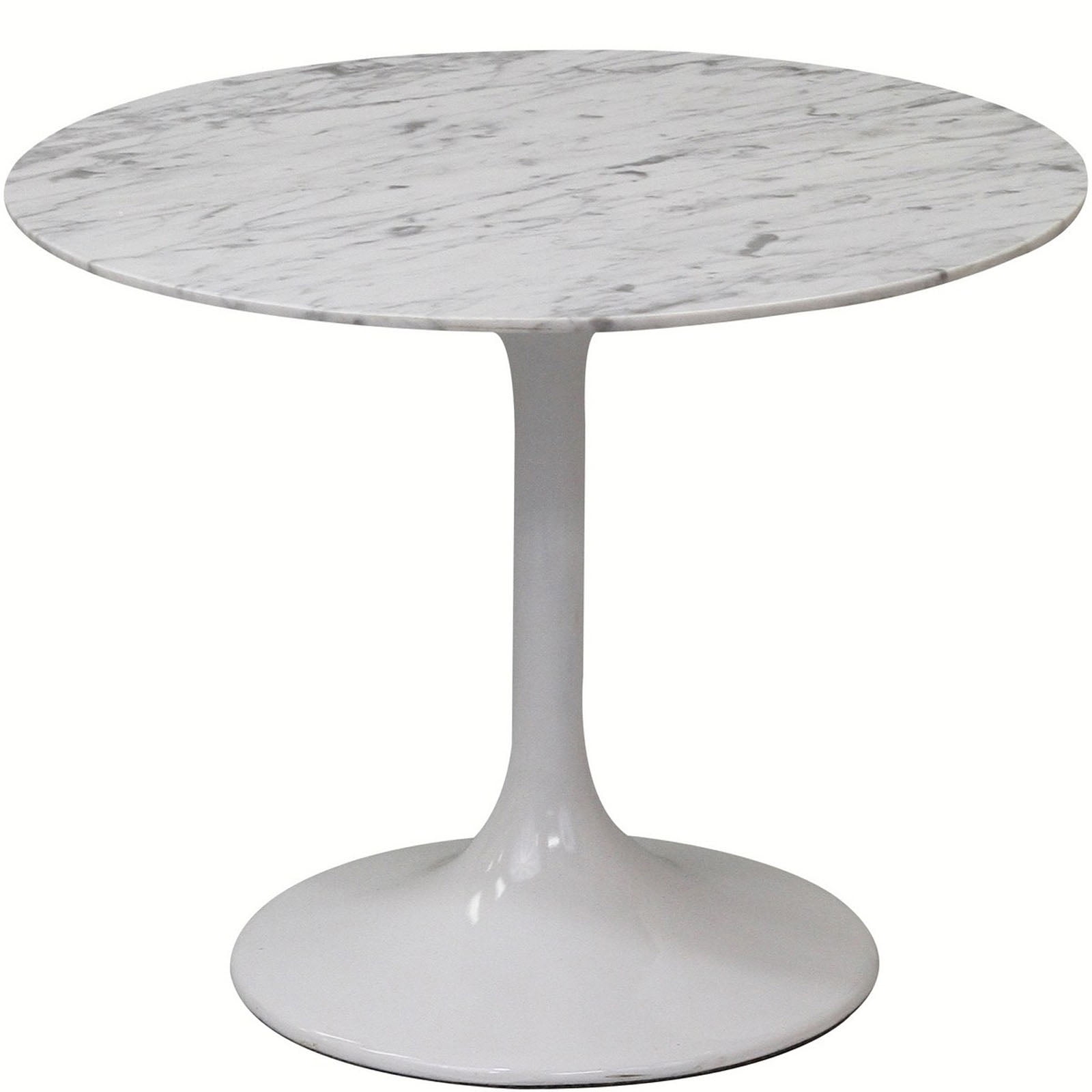 Modway Lippa 20 Inch Marble Side Table in White
