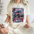 thumbnail image 4 of All American Boy Monster Truck T-Shirt – Red White Blue Fireworks USA Flag Tee – Patriotic 4th of July Shirt for Kids, Boys, Toddlers & Young American Boys, 4 of 7