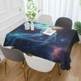 thumbnail image 5 of Qxltty Space Jellyfish Square Tablecloth 54×54in Thick Wrinkle Resistant Heat Proof Durable Table Cover for Dining Table, 5 of 9