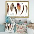 thumbnail image 3 of Designart 'Exotic Vibrant Boho Watercolor Feathers' Bohemian & Eclectic Framed Art Print, 3 of 4