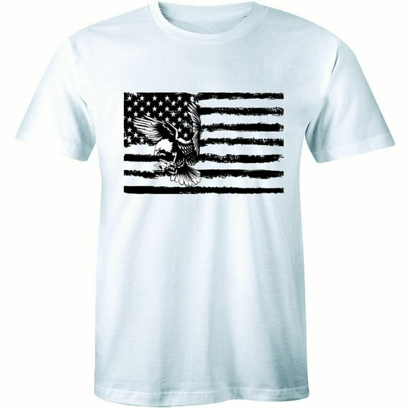 American Flag American Bald Eagle Baseball Raglan USA Patriotic T-Shirt