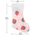 thumbnail image 2 of GZHJMY Strawberry Christmas Stocking, Personalized Large Candy Stocking Hanging Gift, Xmas Stockings Decoration for Family Holiday Party Ornaments Decor Fireplace, 2 of 7