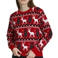 thumbnail image 1 of Zhanying Vêtements Rétro pour Femmes Col Rond Tenue de Noël Fantaisie Chandail Tricoté à Flocons de Neige pour Femmes, 1 of 7