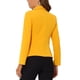 thumbnail image 3 of BLAZER DE TRABAJO PARA MUJER INSPIRADOR CHIC CON SOLAPA Y MANGAS LARGAS, TRAJE BLAZER AMARILLO 2XL, 3 of 6