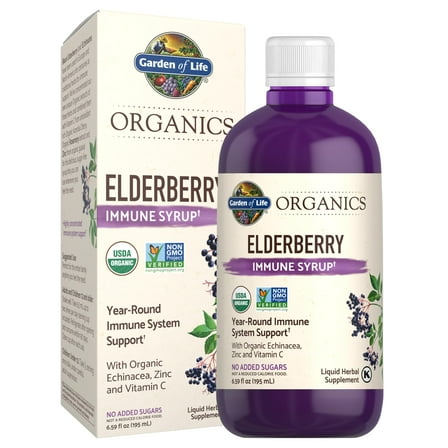 MyKind Organics, Elderberry Immune Syrup, 6.59 fl oz (195 ml), Garden of Life
