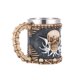 thumbnail image 3 of Cráneo Taza Resina Acero inoxidable Esqueleto Vino Copa de Vidrio Metal Partido Taza De Café Vintage Webware Decoraciones Del Hogar Coleccionables Sweethay HA011504-00B, 3 of 7