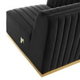 thumbnail image 5 of Modway Conjure Channel Tufted Performance Velvet Left Corner Chair in Gold/Black, 5 of 6