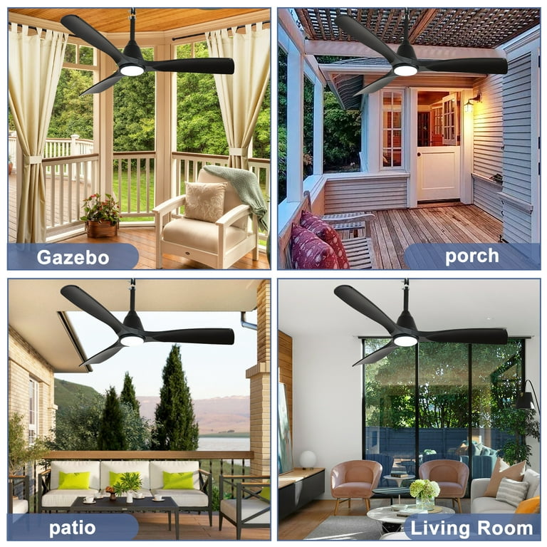 Aoxun 42" Outdoor Ceiling Fan With Light – IP65 Waterproof, Remote & App Control, For Patio & Gazebo