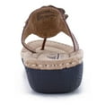 thumbnail image 3 of Cliffs by White Mountain Womens Carnation Faux Leather Slide On Thong Sandals, 3 of 3