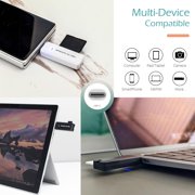 SD Card Reader, 5Gbps 2-in-1 USB C Memory Card Reader for Digital Camera, SD Card Viewer with Slot for SD, SDHC, SDXC, SD, MicroSDHC, SDXC, MMC, RS-MMC, TF Card (Black)