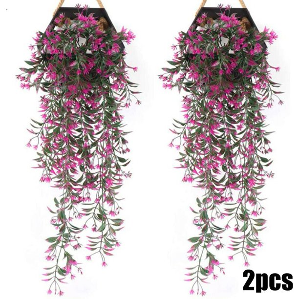 FANJIE 2Pcs Artificial Ivy Flower Vine Garland Hanging Home Garden