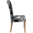 thumbnail image 3 of ABPHQTO Líneas geométricas Triángulos superpuestos Funda protectora para silla elástica a rayas Funda protectora para asiento para comedor Hotel Fiesta de boda Juego de 6, 3 of 4